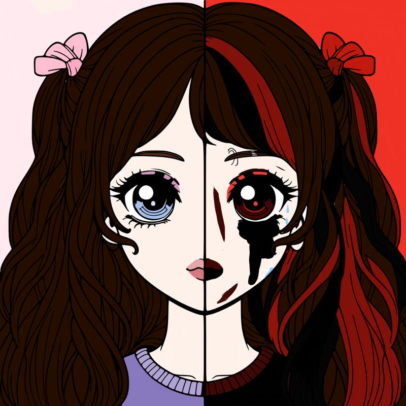 realistic pretty girl split