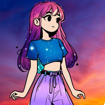 girl in a cute crop top