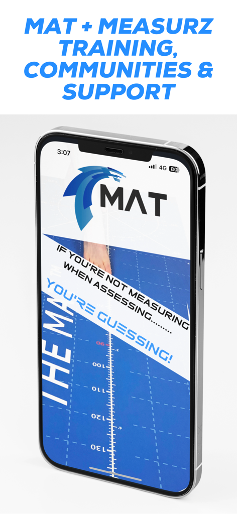 MAT Education - MAT Education app on a smartphone displaying professional movement assessment and training tools