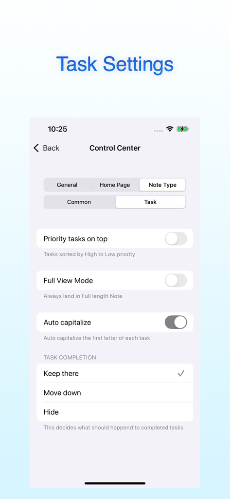 Focus: Pomodoro & Study Timer - Focus Pomodoroアプリのタスク設定とカスタマイズオプションを表示するインターフェース。