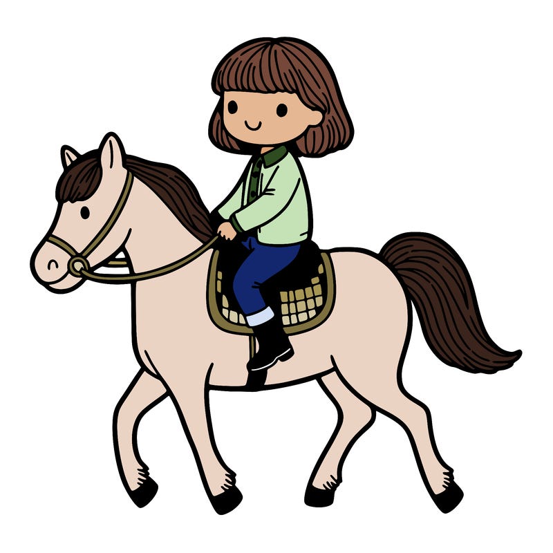 girl riding horse