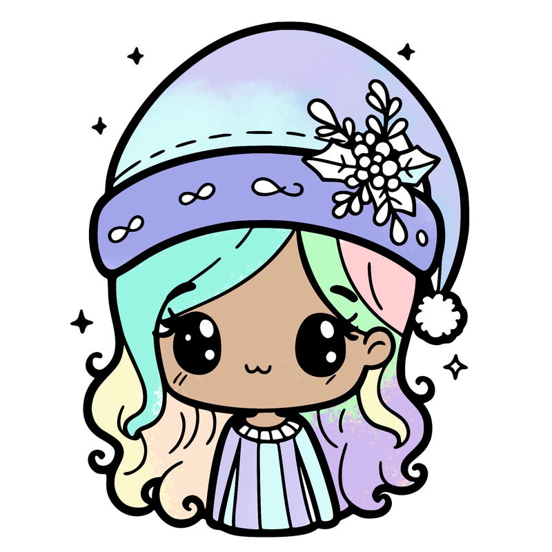 christmas hat girl