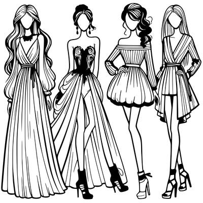 fashion models dresses