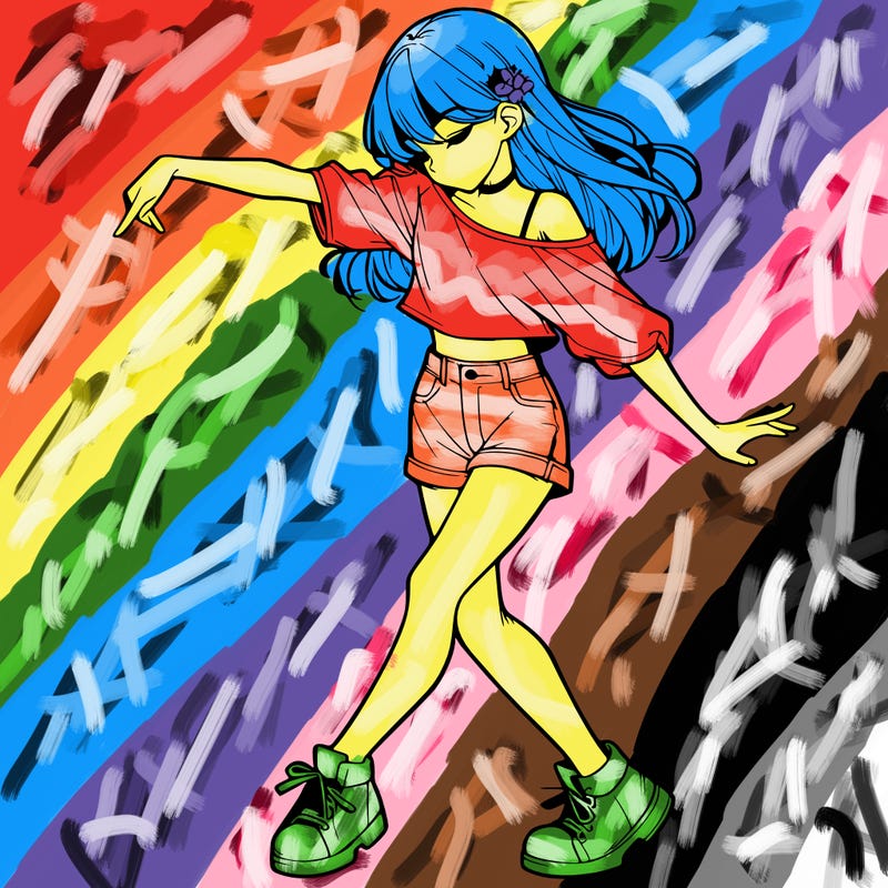 realistic girl danceing