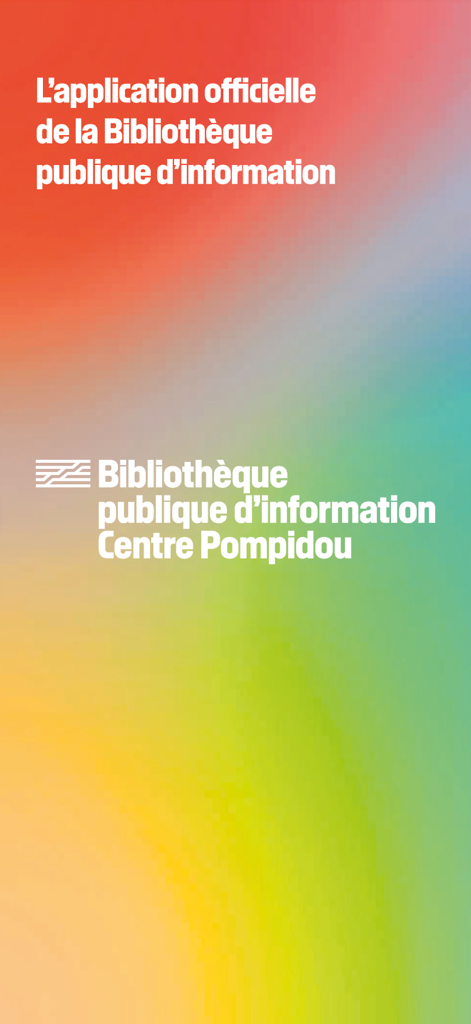 Bpi Lumière - Introductory screen of the Bpi Lumiere app for the Bibliotheque publique d information at Centre Pompidou
