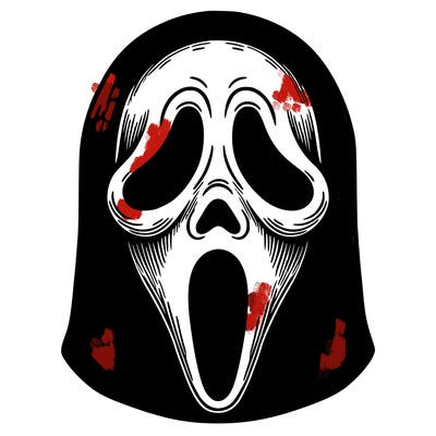 detailed ghostface mask