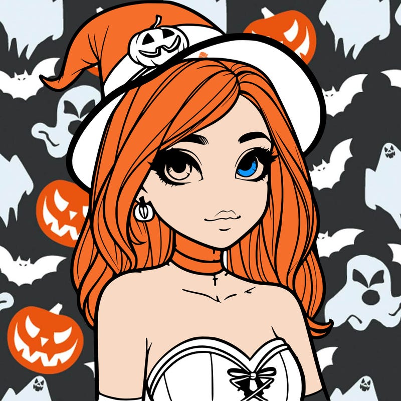 relistic girl in a halloween costume