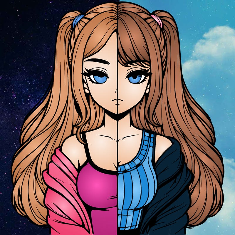 realistic girl split