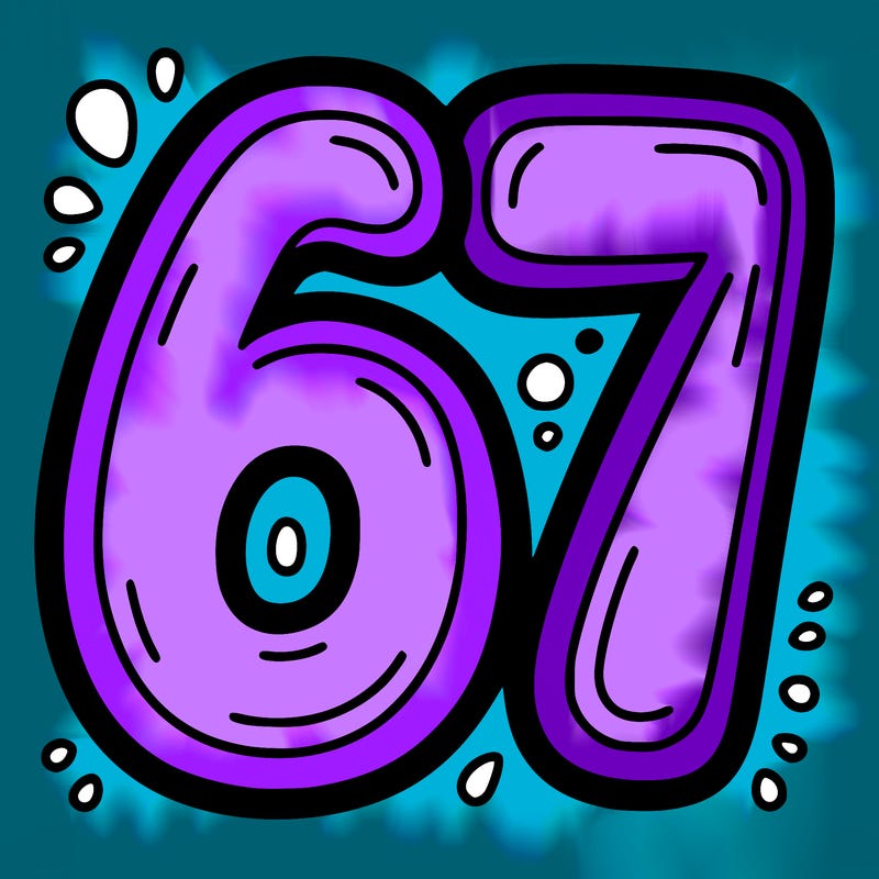 the number 67