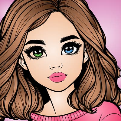 realistic girl whith cute eyes