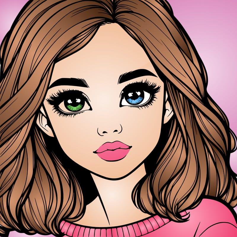 realistic girl whith cute eyes