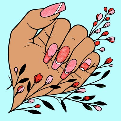 nails with french tip