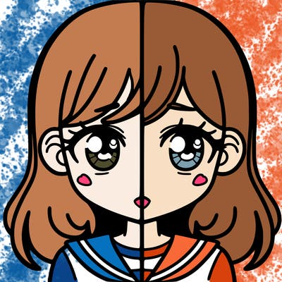 a split of a girl