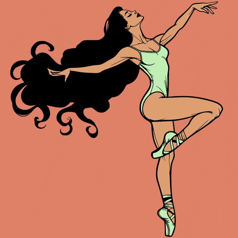 realistic woman dancer