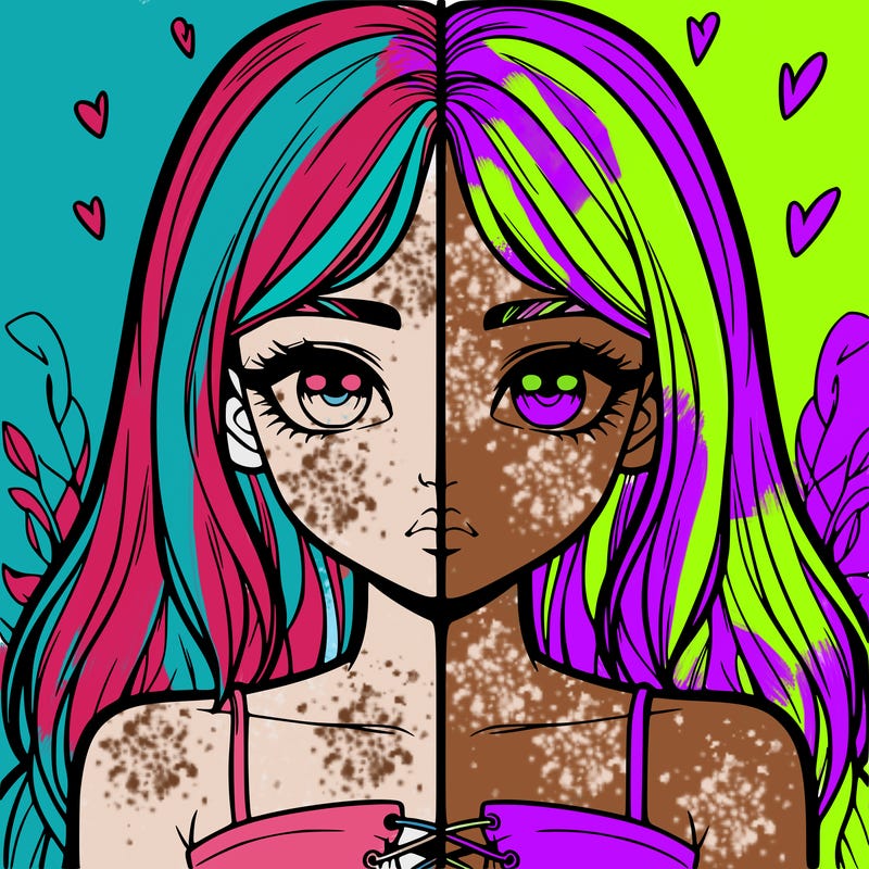 realistic girl split