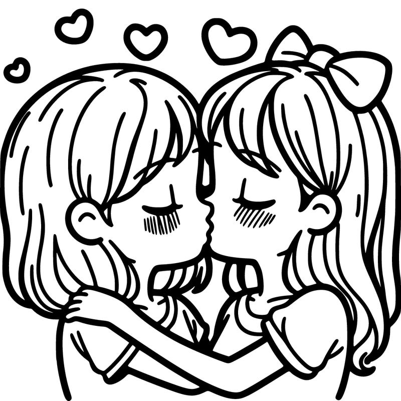 girl kissing a girl