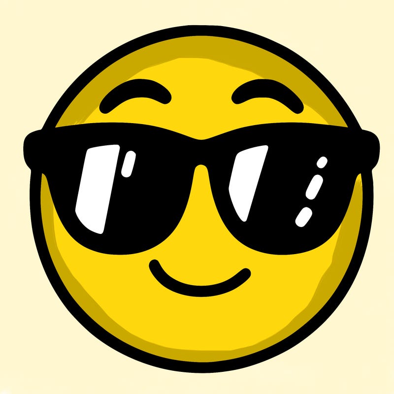 emoji with sunglasses