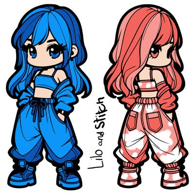 girl in crop top and baggy pants