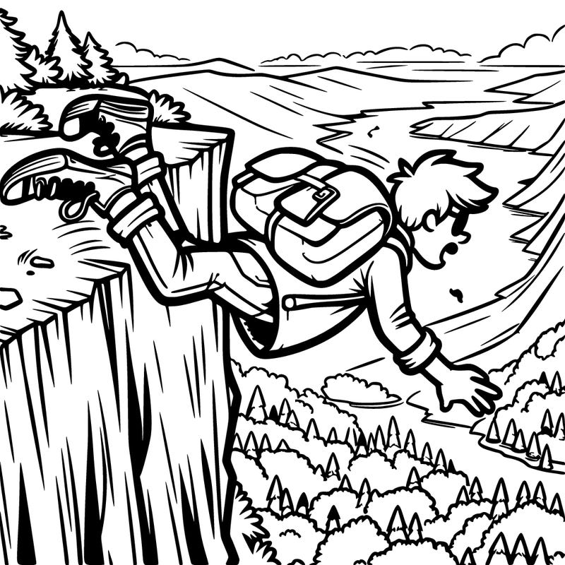 falling off a cliff side veiw