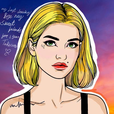 realistic portrait of woman