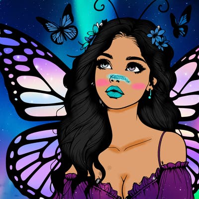 butterfly fairy realistic girl