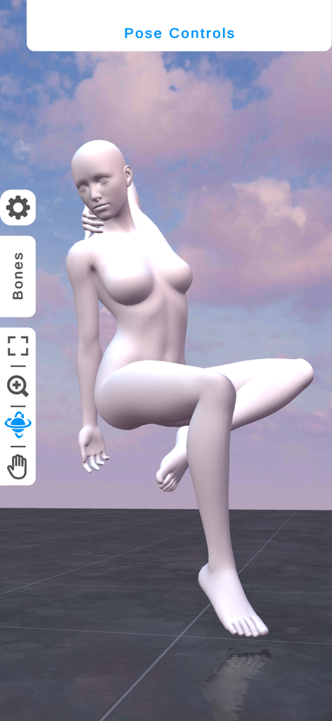 3D female mannequin in a sitting pose for drawing reference