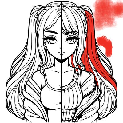 realistic girl split