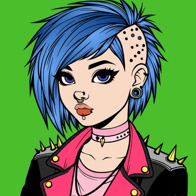 realistic punk girl