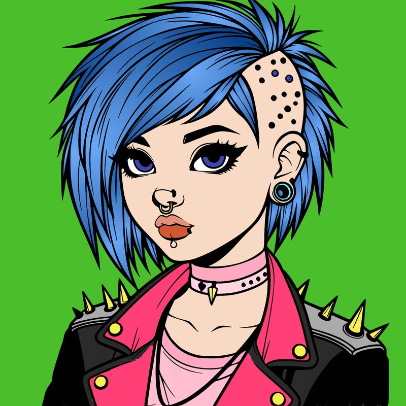 realistic punk girl