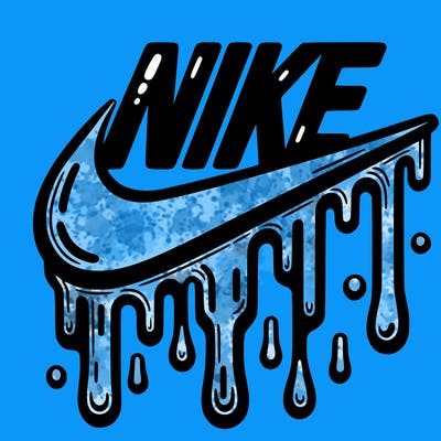 dripping nike logo