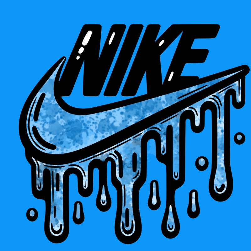 dripping nike logo