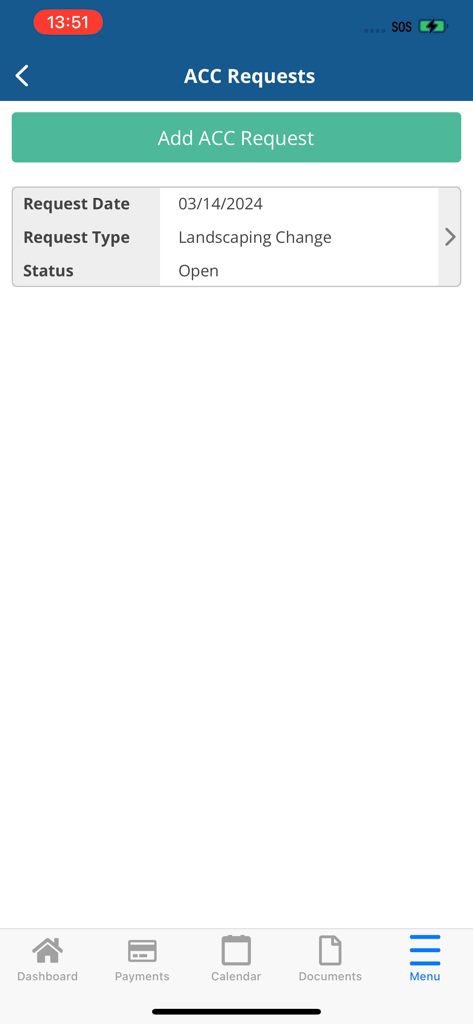 Merit Go! - Merit Go app architectural control committee requests screen