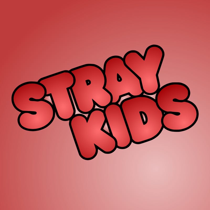 bubble letters saying stray kids