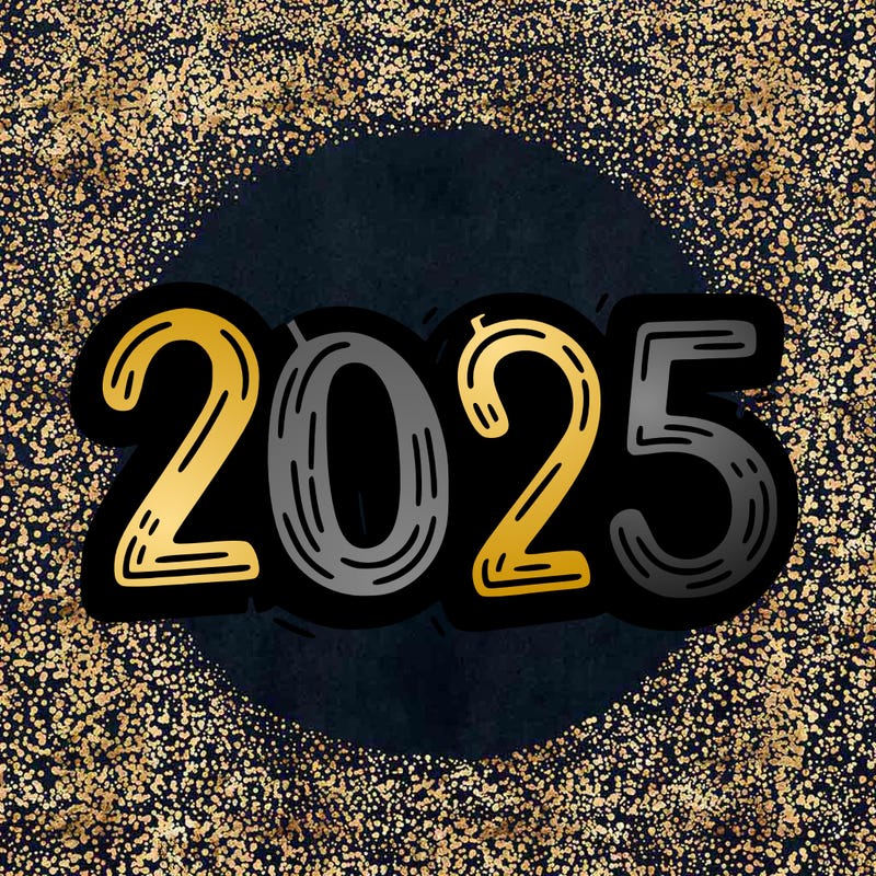 one line scrawled numbers sketch design “2025”