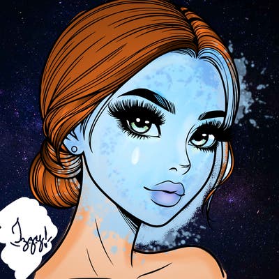 realistic girl with lashes