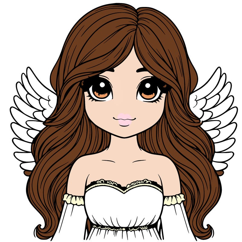realistic angel girl
