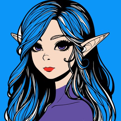 elf girl realistic dark fantasy