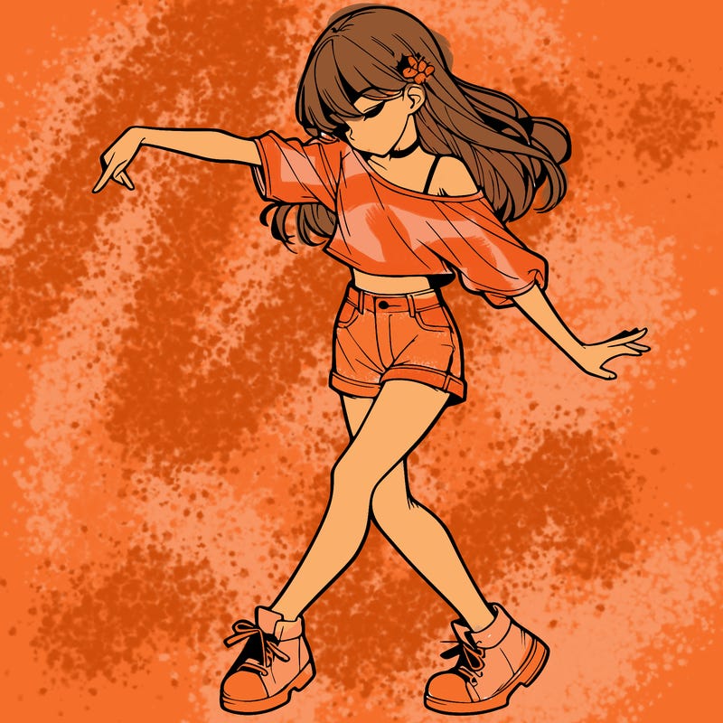 realistic girl danceing