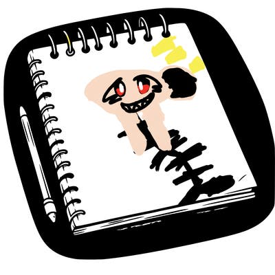 a blank sketch pad