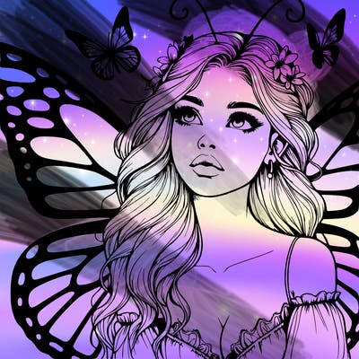 butterfly fairy realistic girl