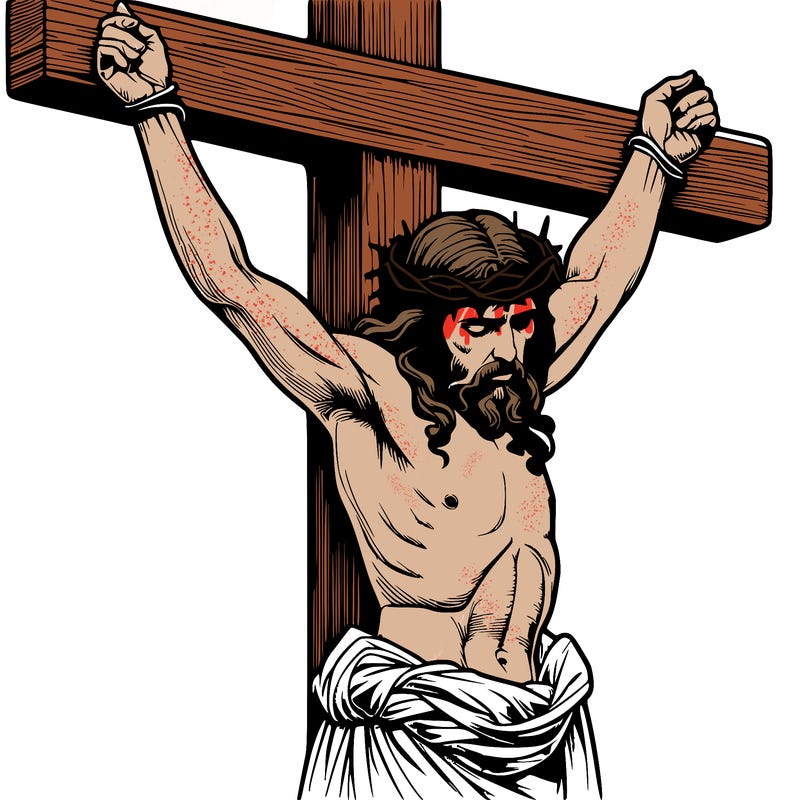 jesus realistic on the cross