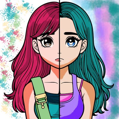 realistic girl split