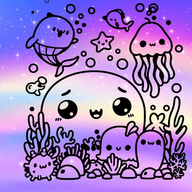 kawaii undersea life