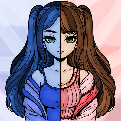 realistic girl split