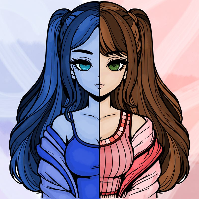 realistic girl split