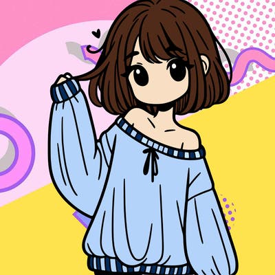 girl in baggy sweater hanging off her shoulder