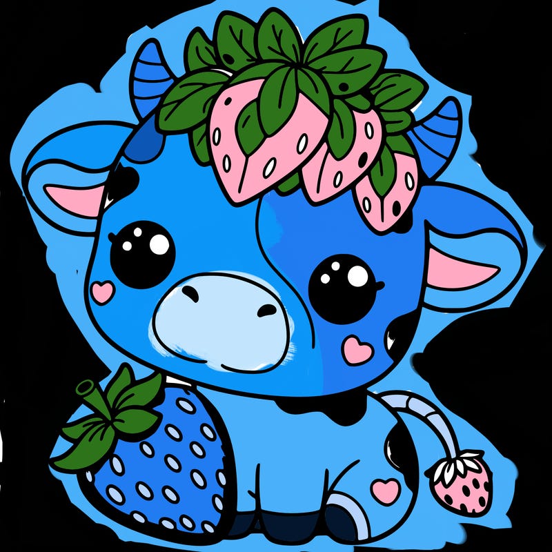 cute strawberry cow