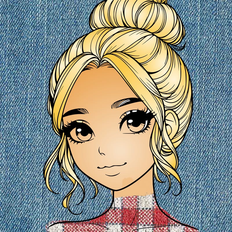 realistic pretty girl with hair in bun