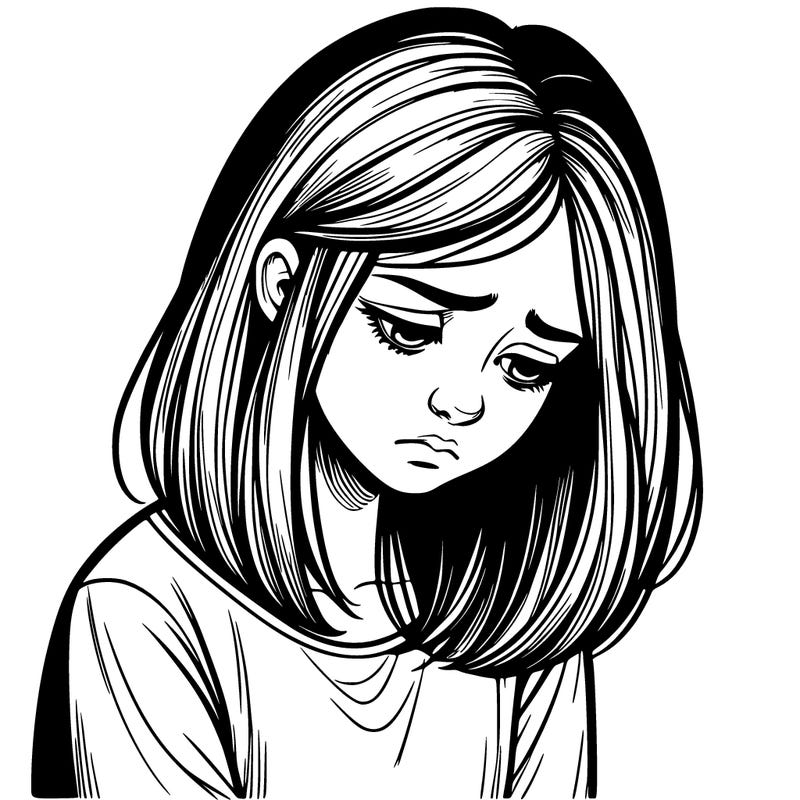 realistic sad girl