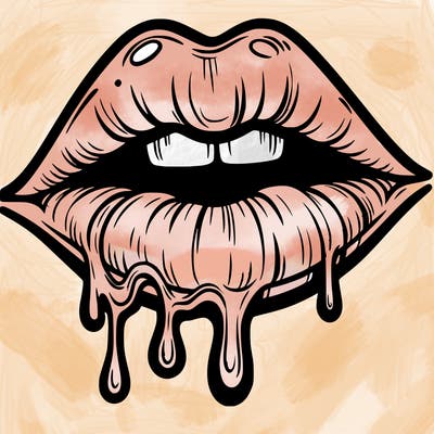 lips that look realistic and drip